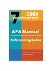 Kniha APA Manual 7th Edition 2024 Referencing Guide
