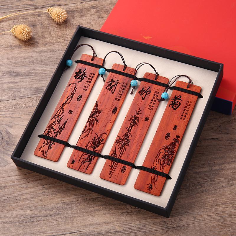 Ancient Style Wooden DIY Bookmarks: Creative Cultural Gifts