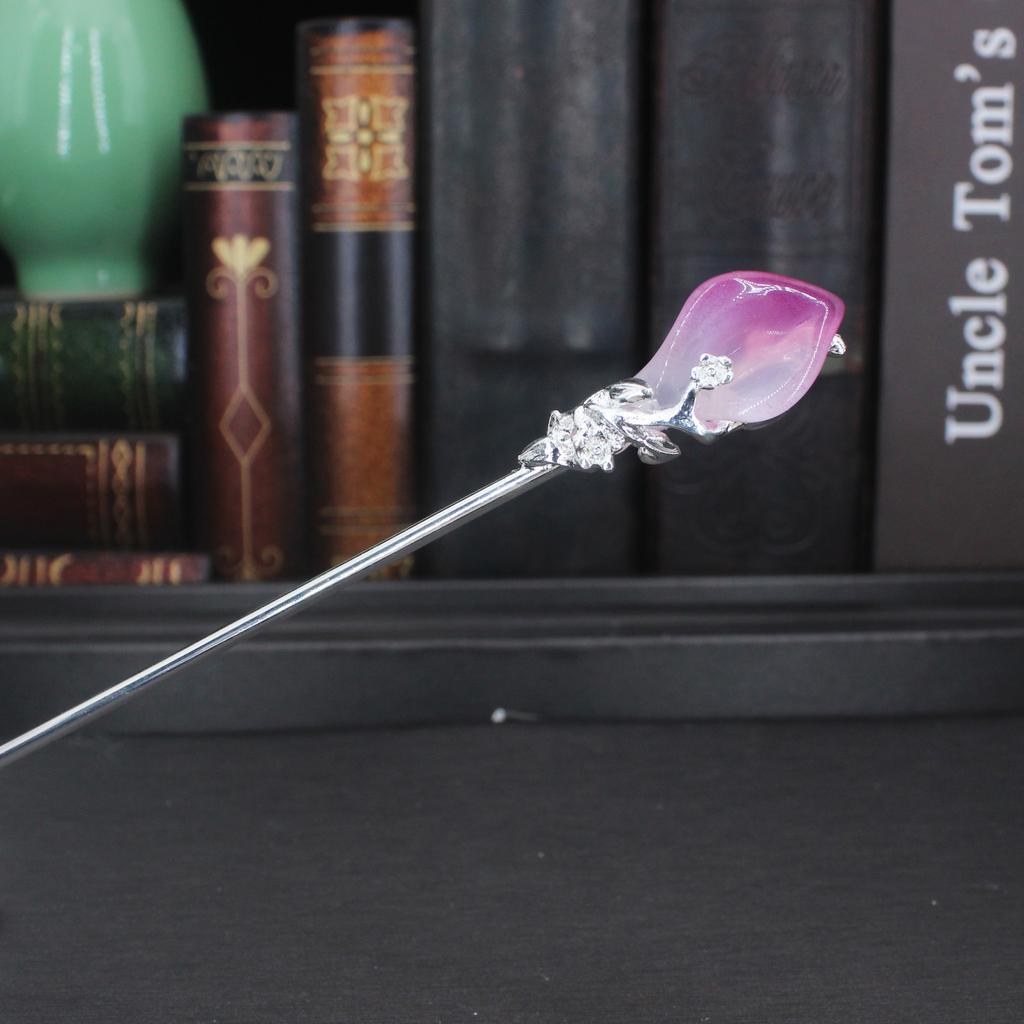 Vintage Metalen Bloem Haarspeld Voor Vrouwen Antieke Haarstok Voor Meisje Haarclip Kostuum Chinese Hanfu Haaraccessoires Bun Maker