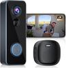 Wireless No Installation Required HD Angle Smart Video Doorbell with Months of Battery Life On a Single Motion Detection IP66 Dustproof Compatible
