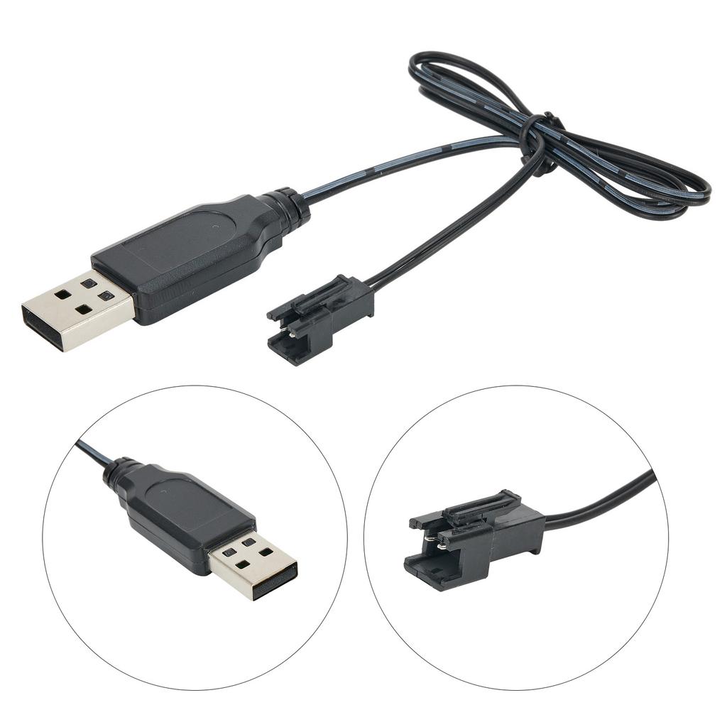 100% Brand New Charging Cable for 3.7V Lithium SM-2P Forward USB Charger Battery Charger Black