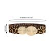 Ladies Leopard Print Corset Elastic Wide Waist Belt with Round Buckle Universal Women Banquet Dress Shirt Coat Corset