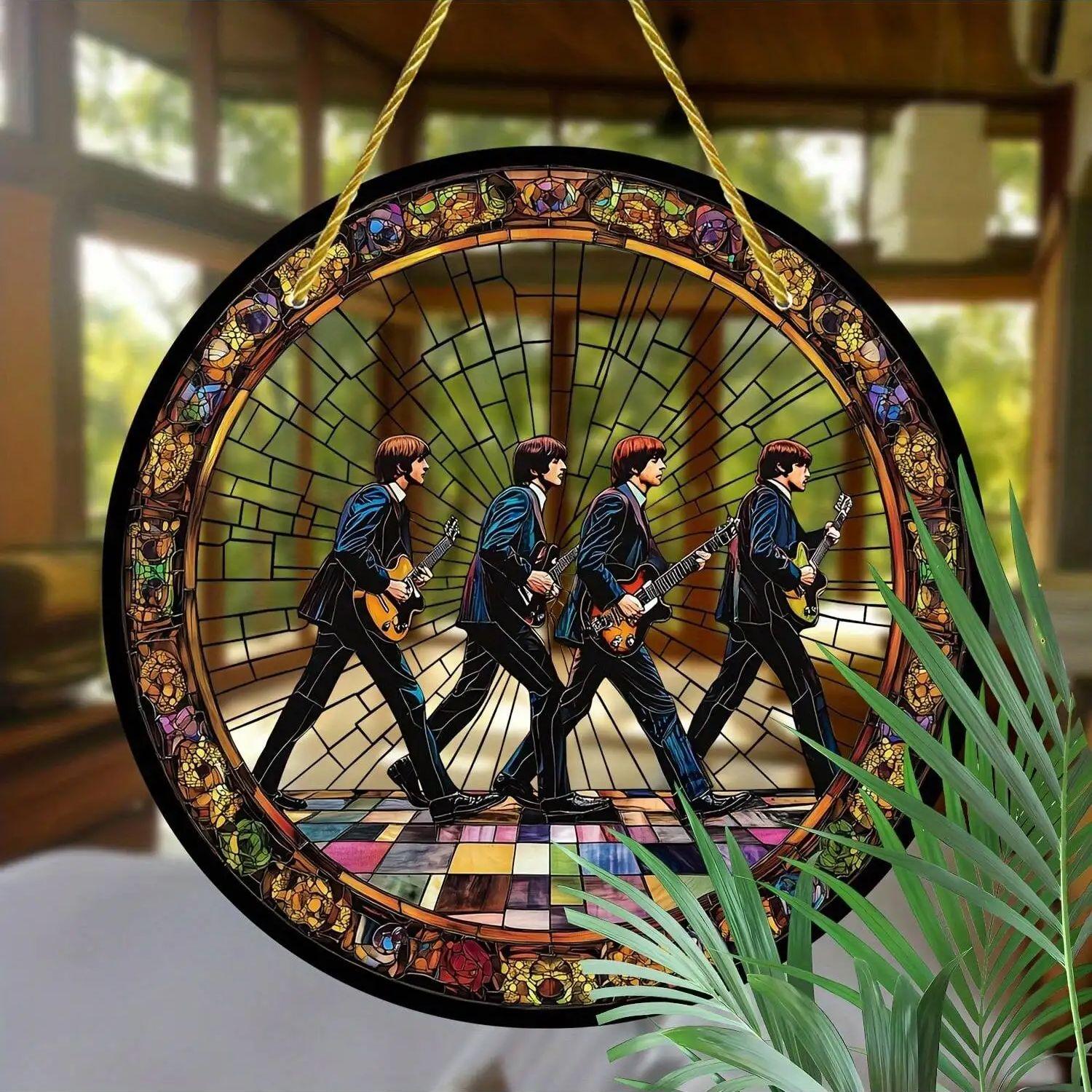 

1 шт. Декорація на вікно «Музична легенда», яскраві кімнатні/вуличні прикраси, унікальні подарунки на день народження для музичних ентузіастів,