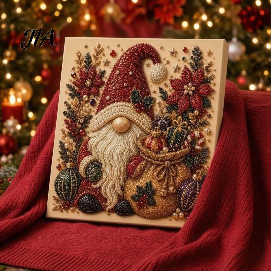 Creative Hobby Kits Christmas Faux Pearl Art Kit, Tree Wreath Painting DIY Kids Holiday Gifts Sparkling Diamond Craft Kit for Adults, Wall Decor Gem