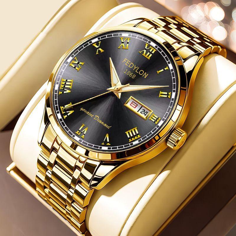 Ceas bărbătesc cuarț, ceas faimos pentru studenți, curea din oțel, impermeabil, complet automat, model bărbătesc