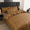 Leopard Print Duvet Cover Set Reversible Bedding Set Wild Animal Cheetah Skin Fur Print Comforter Cover Luxury Quilt Cover King