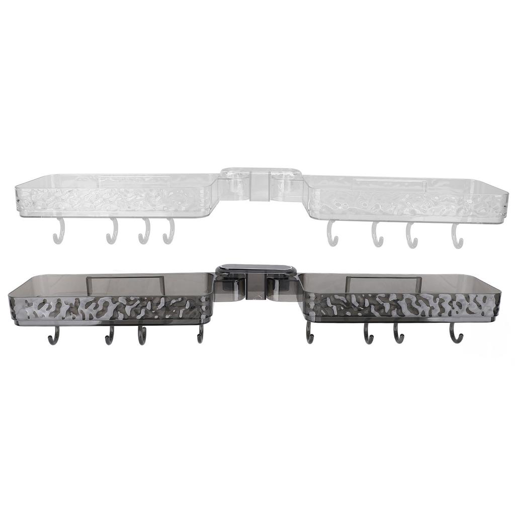 Wall Mounted Sink Caddy Water Resistant Foldable Sturdy Versatile Shower Rack Shelf Organizer for Ba