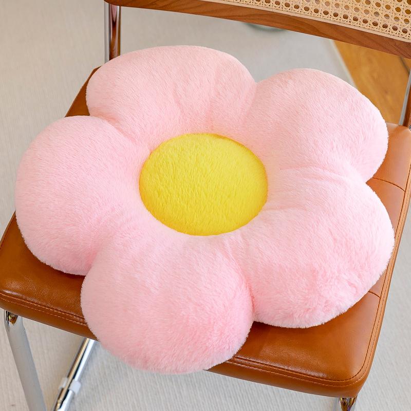 Cushion Flower Circular Shape Cloth With Soft Nap Office Classroom Chair Cushion Couch Pillow Bedroom Floor Winter Thick