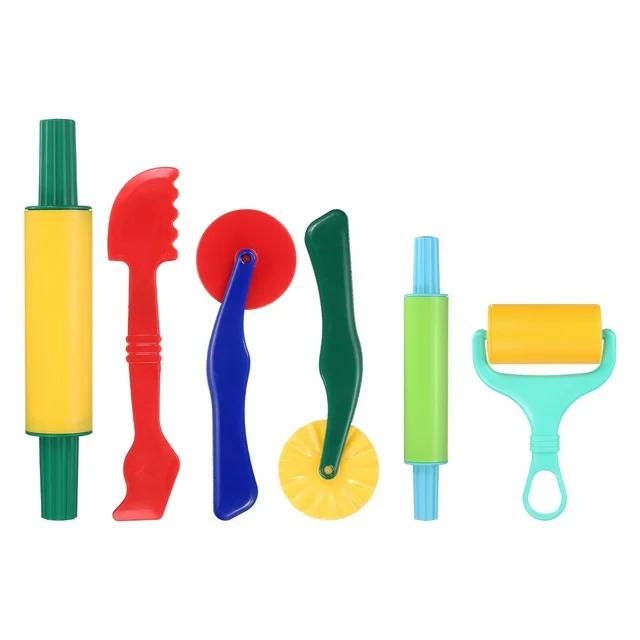 6-teiliges Set Kinder Bastelton Werkzeugset DIY Teig Modellierwerkzeug Set für Kinder Kleinkind Zufällige Farbe