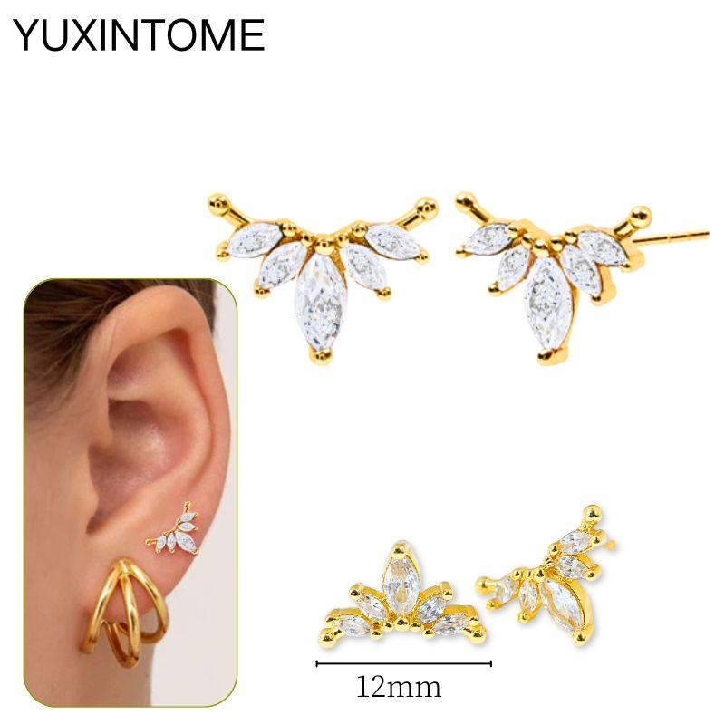 925 Silbernadel Exquisite Weiße Zirkon Steckerohrringe für Damen Geometrische Lange Kette Quaste Ohrringe Luxuriöser Schmuck