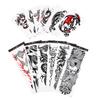 6pcs Full Arm Waterproof Temporary Tattoos 6pcs Half Arm Shoulder Tattoos for Men Women