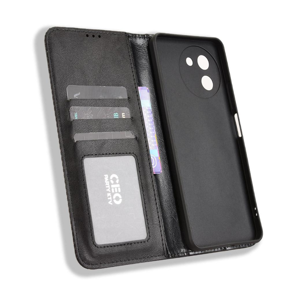 For Doogee Note 59 Pro/Doogee Note 59 Leather Case Wallet Stand Retro Texture Phone Cover