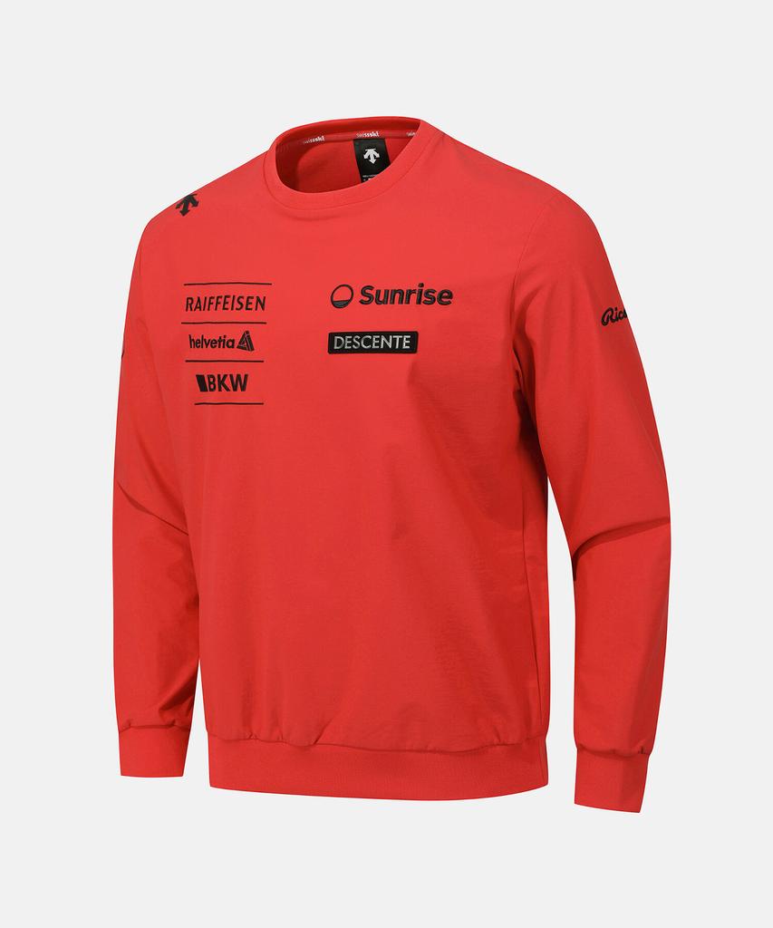 DESCENTE Swiss Ski Training Sweatshirt Red (Sq321Swh91)