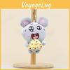 Plush Mouse Cheese Keychain Soft Stuffed Animal Toy Bag Charm Gift For Kids