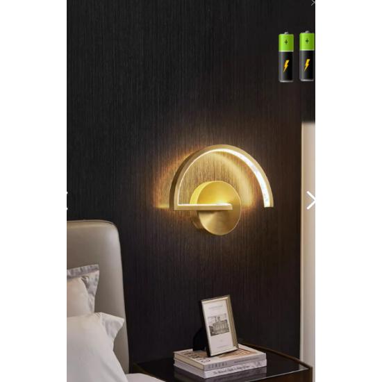 

Giovanni G Model Led Decorative Stylish Antique Gold Aesthetic Style Useful Battery Wall Lamp