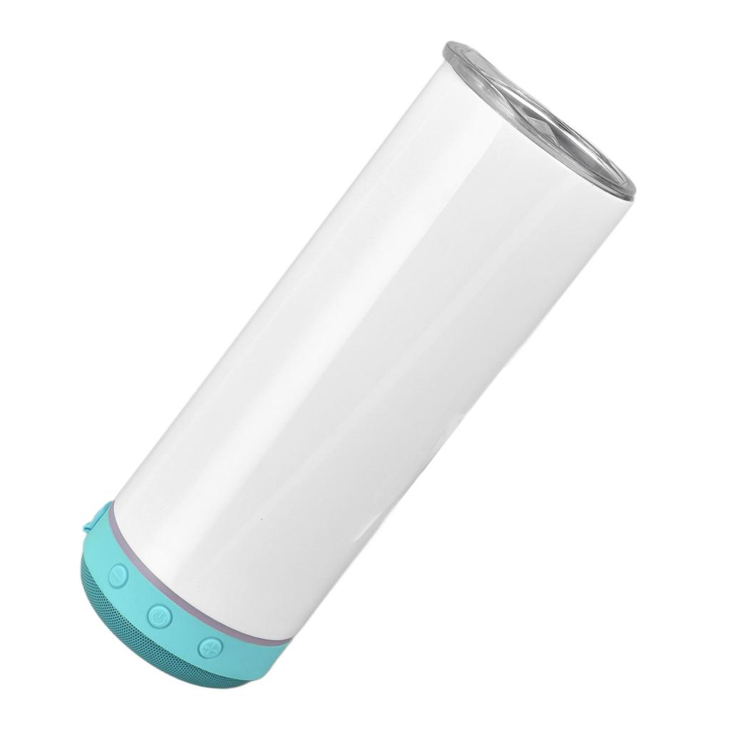 Cană Speaker 20oz Portabilă Detașabilă Oțel Inoxidabil Sublimare Muzică Sticlă Termos