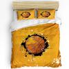 Basketball Silhouette Sports Bedding Set 3pcs Duvet Cover Pillowcase Boys Adult Quilt Cover Double Bed Set Home Textile