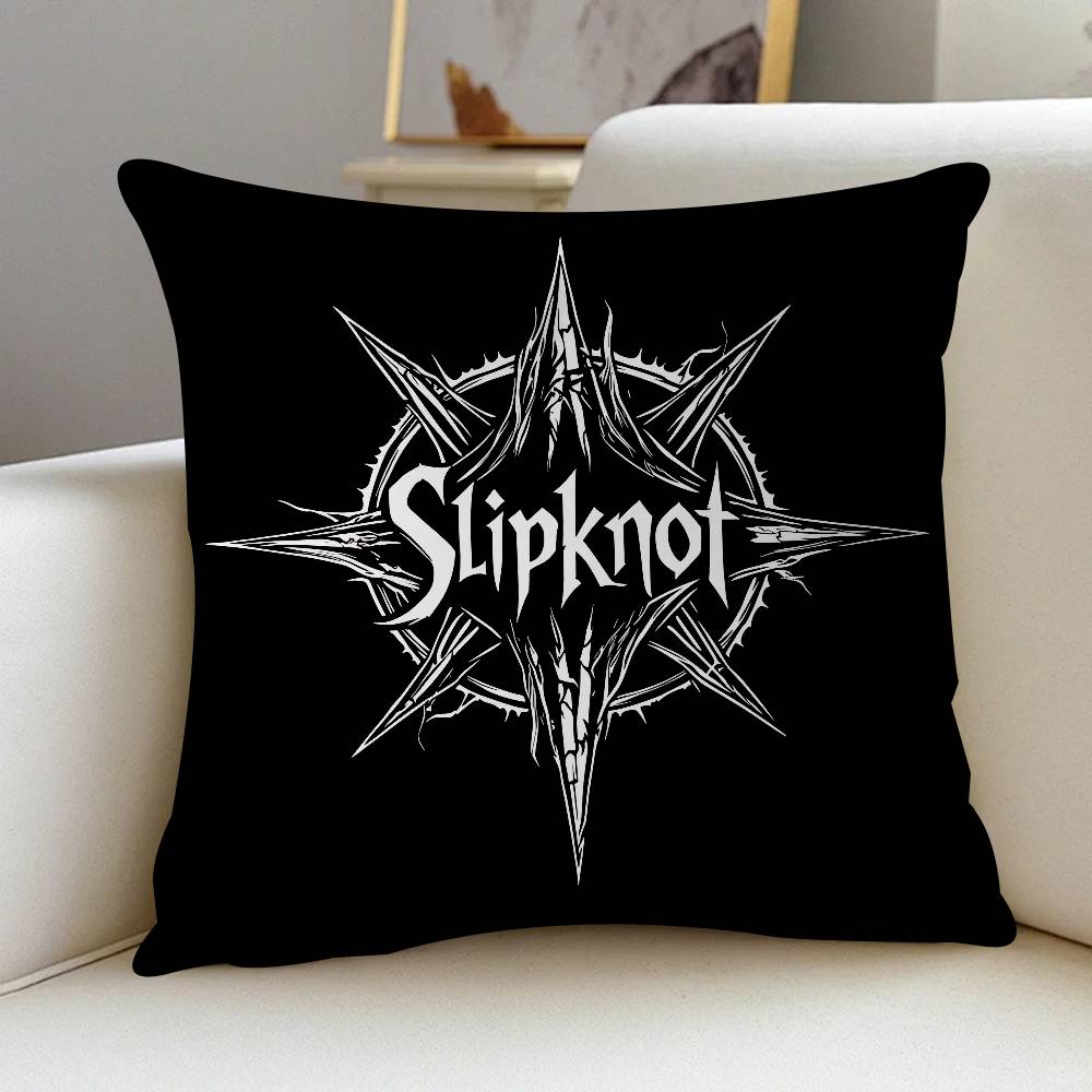 Rock Band S-Slipknot Logo Kissenbezug Toon Geschenk Kissenbezug Schlafzimmer Zuhause Sofa Stuhl Sitz Dekor Kissenbezug