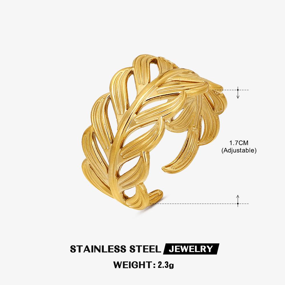 LATS Multiple Styles Stainless Steel Geometric Texture Wide Rings for Women Men Irregular Gold Wedding Ring Punk Jewelry