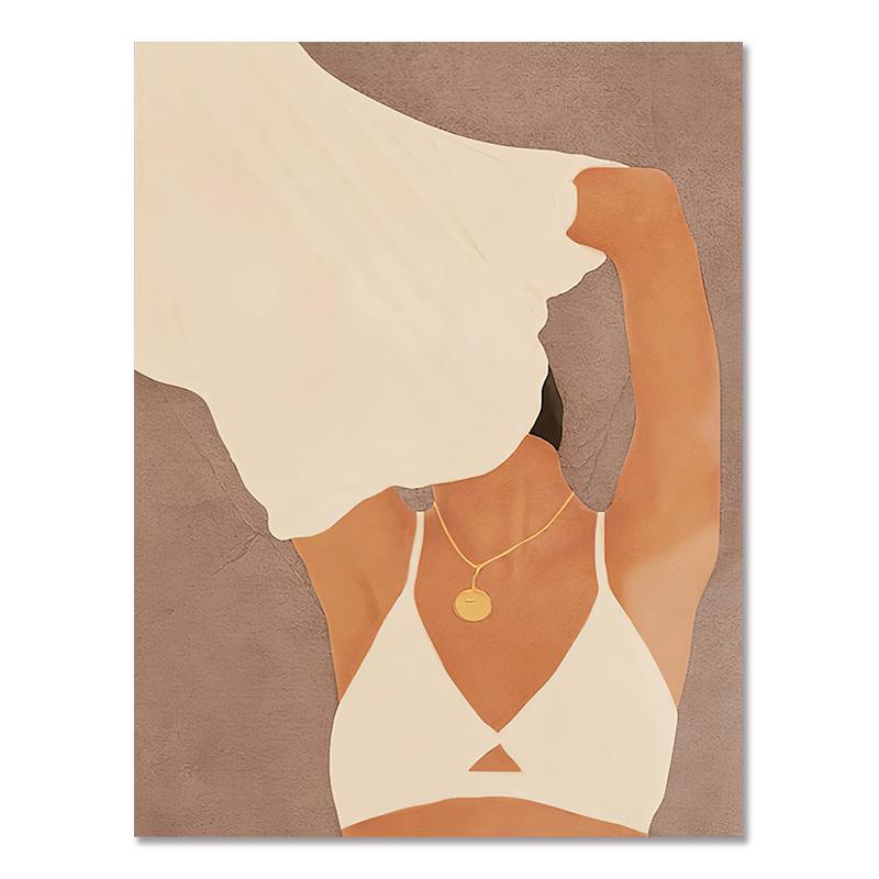 

Абстрактная модная летняя девушка для чтения, настенная живопись на холсте, плакаты на скандинавскую тему и принты, настенные панно для декора гостиной 40x60cm No Frame