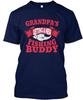 Grandpa Fishing Grandpas Getting A New Buddy T Shirt Made In USA Size S To 5XL