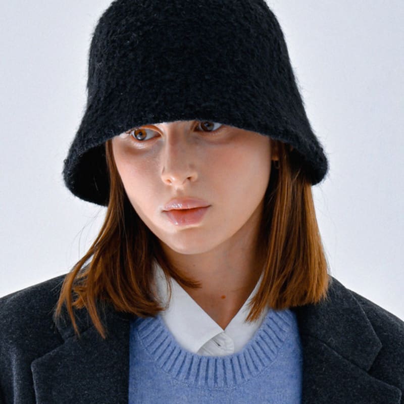 MooiHead Brim Buckle Wool Bucket Hat_4 Colors