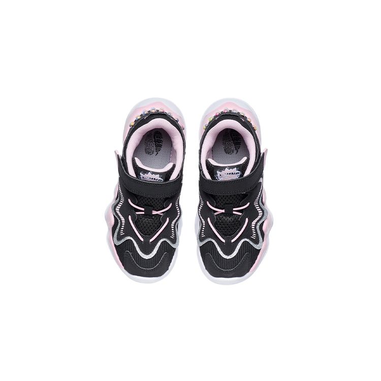 Li-Ning Soft And Comfortable Color Block Sports Shock Absorbing Non-Slip Wear-Resistant Breathable Low-Top Running Shoes Kids Sneakers YKNR090-4