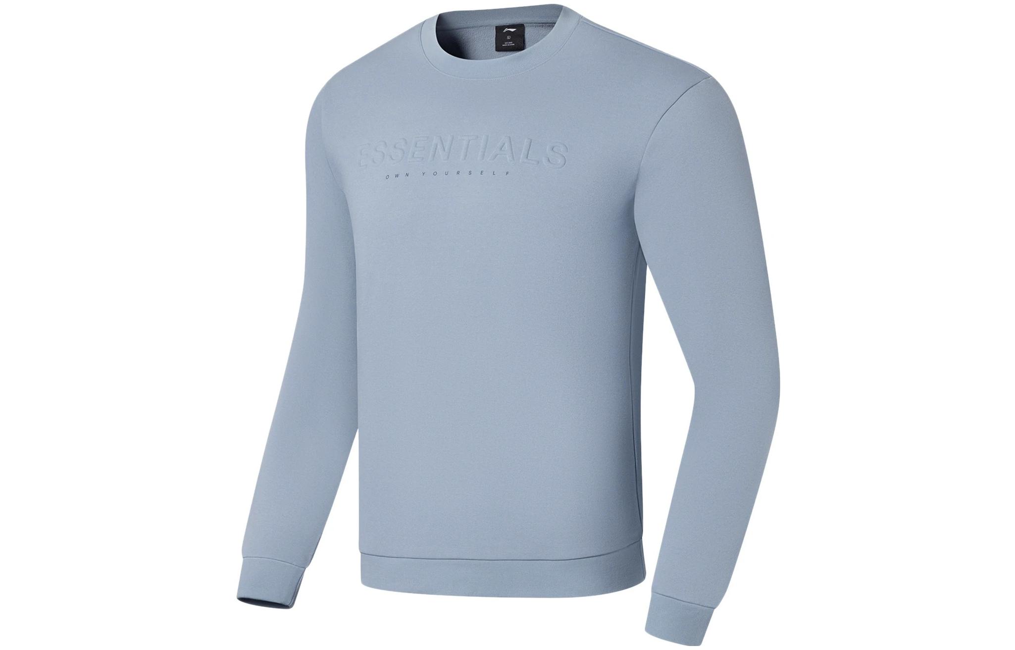 Li Ning Fitness Series Sweatshirts Men s Blue Crew Neck Moderate Other AWDSA49-5 3XL