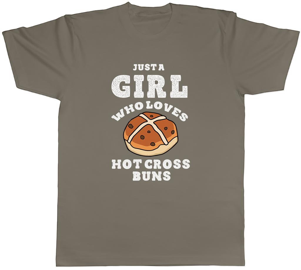Just a Girl Unisexs TShirt Who Loves Hot Cross Buns Unisex Tee Gift