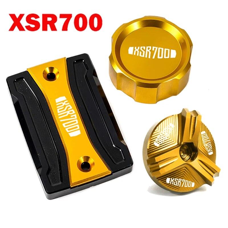 For Yamaha XSR900 XSR700 XSR 900 700 2014- Motorcycle CNC Front Rear Brake Fluid Reservoir Cover Engine Oil Filler Cap