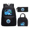 Demon Hunters Printed Children's Backpack Three-piece Campus Fashion Primary and Secondary School Students Large Capacity School Bag
