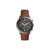 Montre-bracelet Collection Noitera Mouvement à Quartz Bracelet en Cuir 44mm Cadran Noir Montres pour Hommes Étanche 50m FS5512
