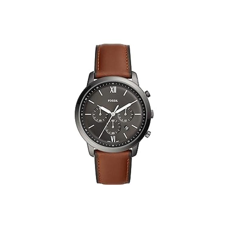 FOSSIL Noitera Collection Wrist Watch Quartz Movement Leather Strap 44mm Black Dial Men s Watches 50m Waterproof FS5512 Black Dial