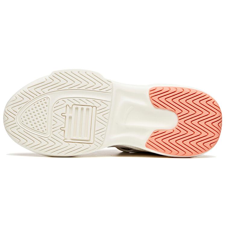New Anta Bastard Slip Resistant Cushioning Wear Resistant Mid Top Skateboard Shoes Women's Lotus Gray White 122048080-1
