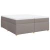 VidaXL Sommier à lattes de lit avec matelas Taupe 200x200 cm Tissu 3285405