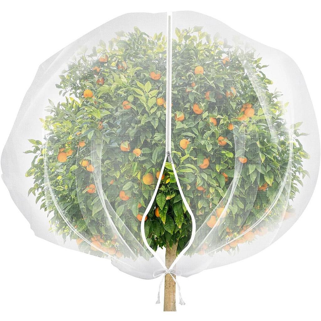 Plant Protection Netting Bag with Zipper and Drawstring Insect Barrier Cover for Fruit Trees and Vegetables 1 8x2 2M Mesh Net for Outdoor Garden Use