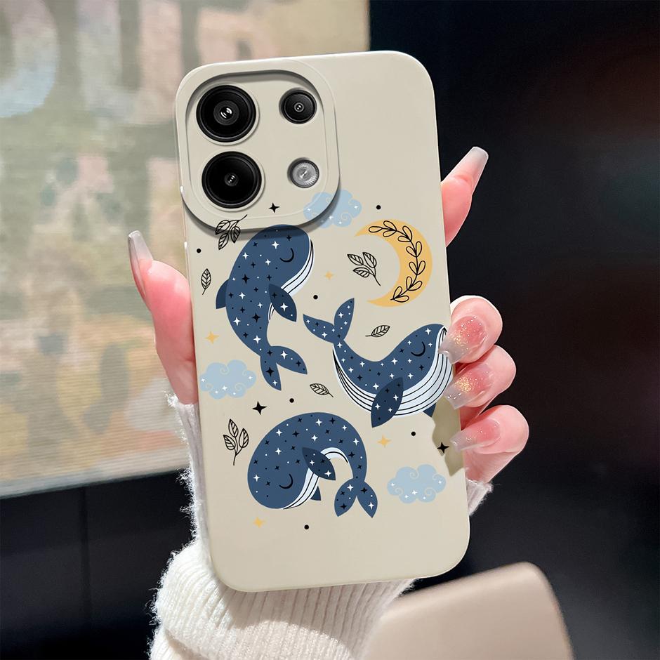 Case For Redmi Note13 13Pro 13 Pro+ Oil Painting Flower Anti-fall Minimalist Protector For Xiaomi Redmi Note 13 Pro Plus Funda