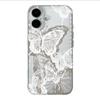 Butterfly Ink Painting Transparent Phone Case for Apple iPhone 13/14/15 Pro/16 Pro Max/17