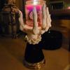 Witch Hand Candlestick Halloween Palm Candle Holder Gothic Decor Snack Bowl Stand Resin Ornament Halloween Decorations For Home