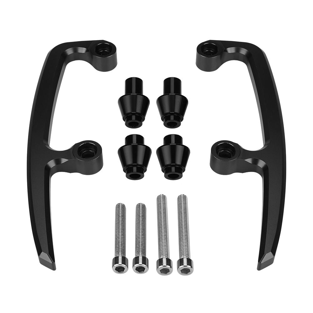 CNC Aluminum Motorcycle Passenger Rear Grab Bar Seat Rail Kit for Kawasaki Z650 17 18 Black