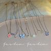 Butterfly zircon titanium steel necklace versatile niche light luxury collarbone chain with jewelry wholesale