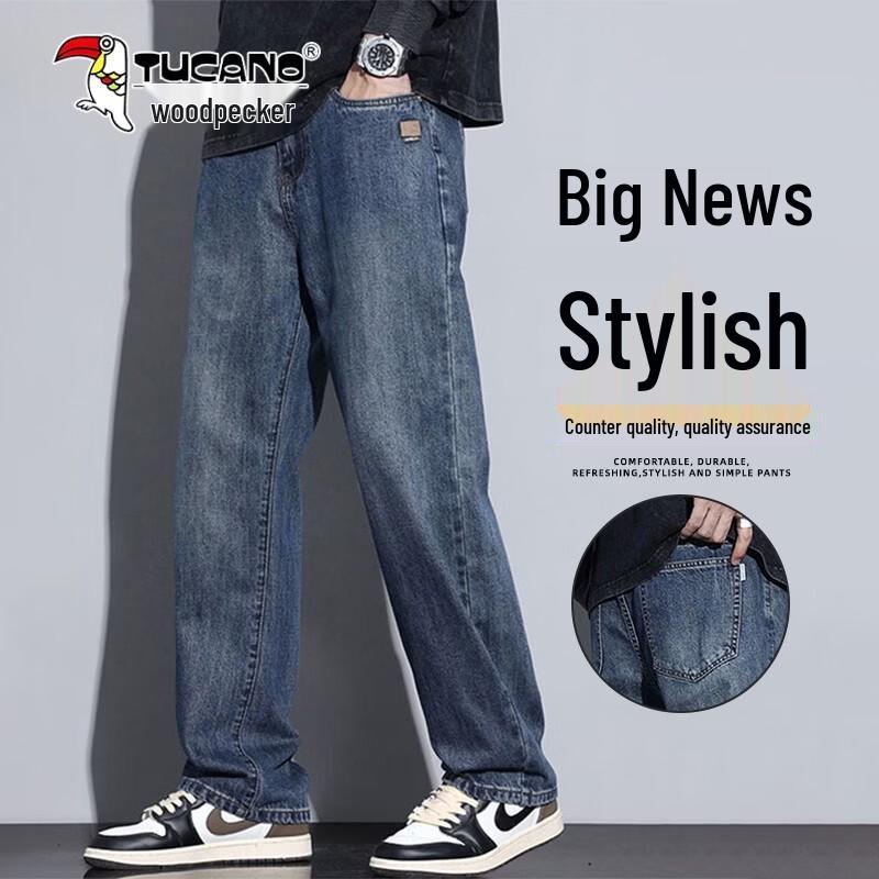 TUCANO Men s Casual Stretch Straight-Leg Jeans 32