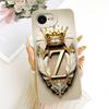 For iPhone 16e Case Cover Luxury A-Z Letters Fashion Crown 2D Painted Silicone Casing A3212 A3409 A3410 A3408