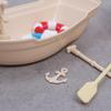 1 Sæt Mini Simuleret Dukkehus Pynt Miniature Fiskebåd Sæt Plast Fiskebåd Model Mikro Landskab Dekoration