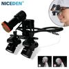 Niceden 4X 5X 6X Dental Binocular Magnifying Loupes 5W Surgery Medical Headlamp Lithium Battery 300-600mm