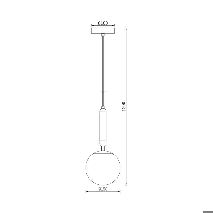 Opalglashänge 1xG9 10W – finish Guld