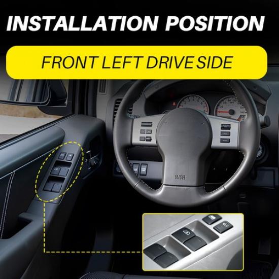 Window Switch For 07-19 Nissan Frontier Front Left Crew Cab Pickup Power Black A