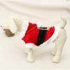 Festive Red Pet Christmas Costume Santa Outfit For Dogs Soft Acrylic Fabric