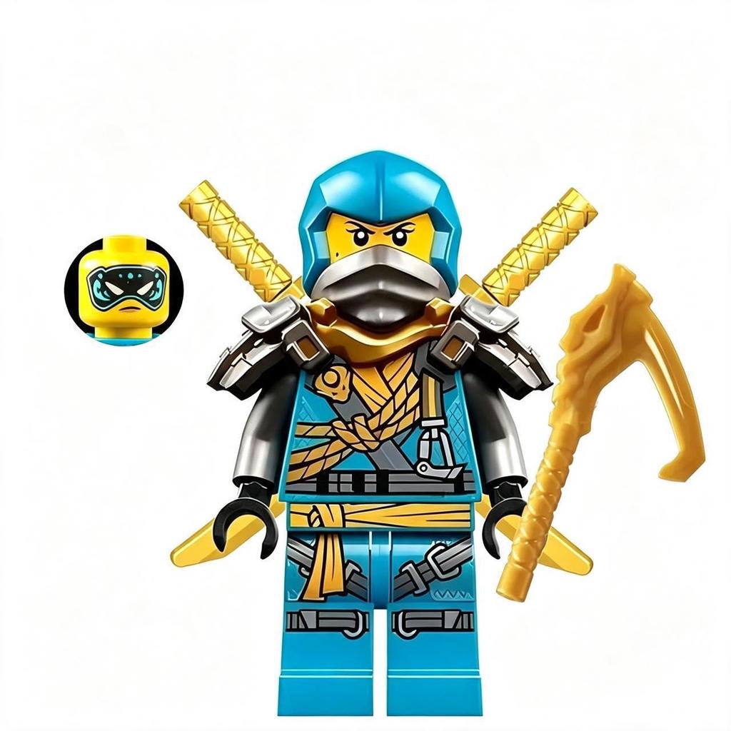 Cross18 Season Ninja Dual-Sided Building Blocks Figure with Weapon Accessories