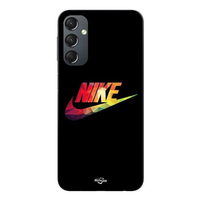 Coque Pour Samsung galaxy A24 Nike logo coloré front noir Maniacase